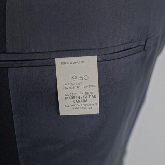 Lauren Ralph Lauren Wool Basketweave Blue‎ Blazer 40R 2 Button Tagged 38R - Picture 8 of 14